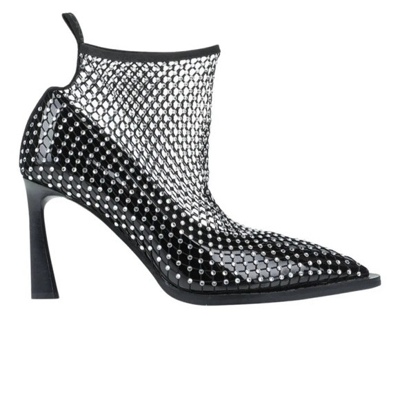 Ermanno Scervino Rhinestone Booties Pointy Heels - Picture 2 of 10